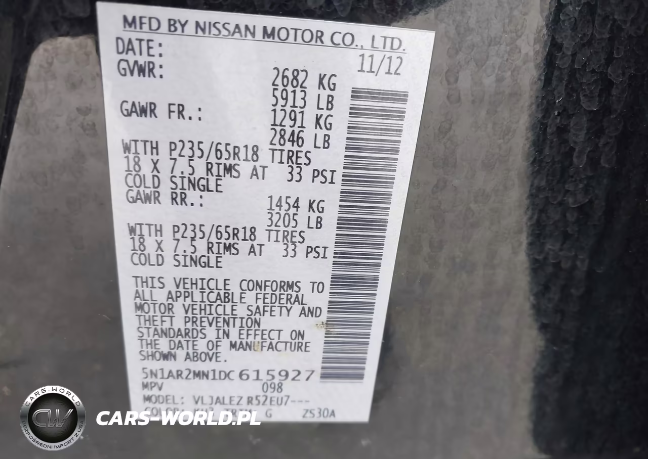 2013 Nissan Pathfinder Sv VIN:5N1AR2MN1DC615927 - 9