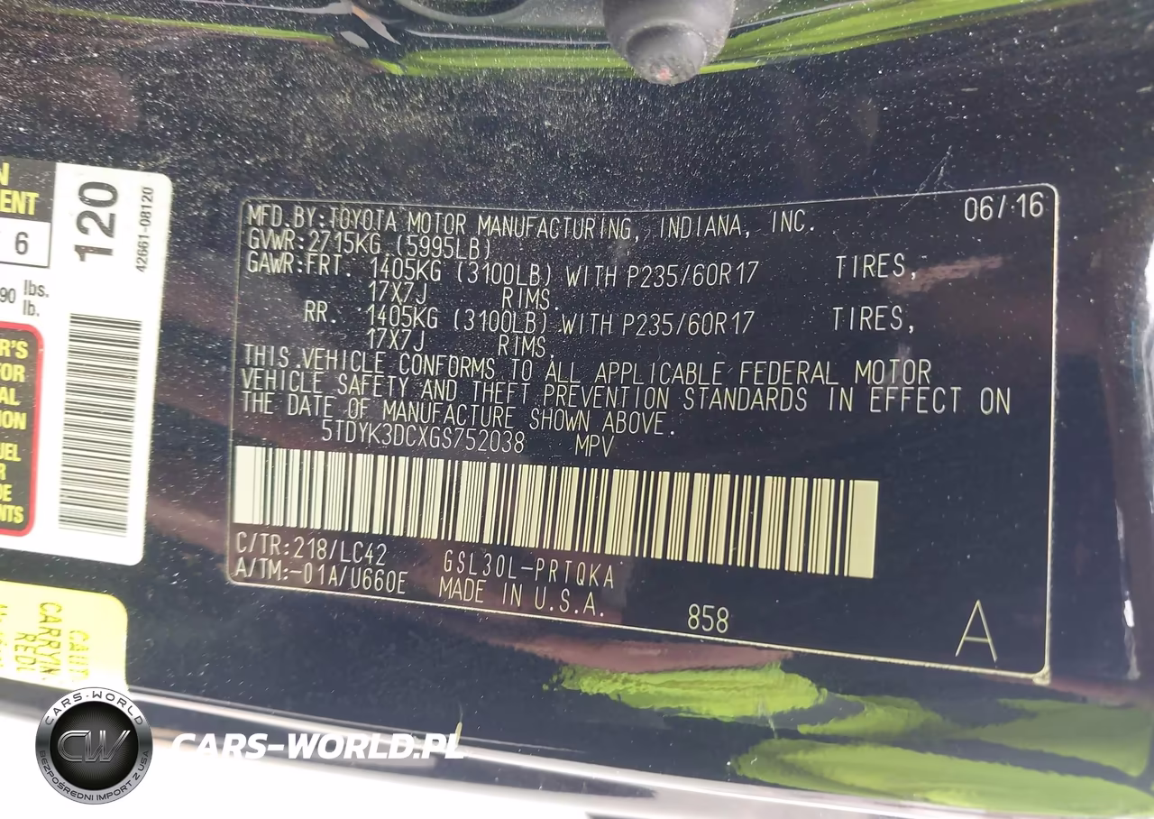 2016 Toyota Sienna Xle 8 Passenger VIN:5TDYK3DCXGS752038 - 9