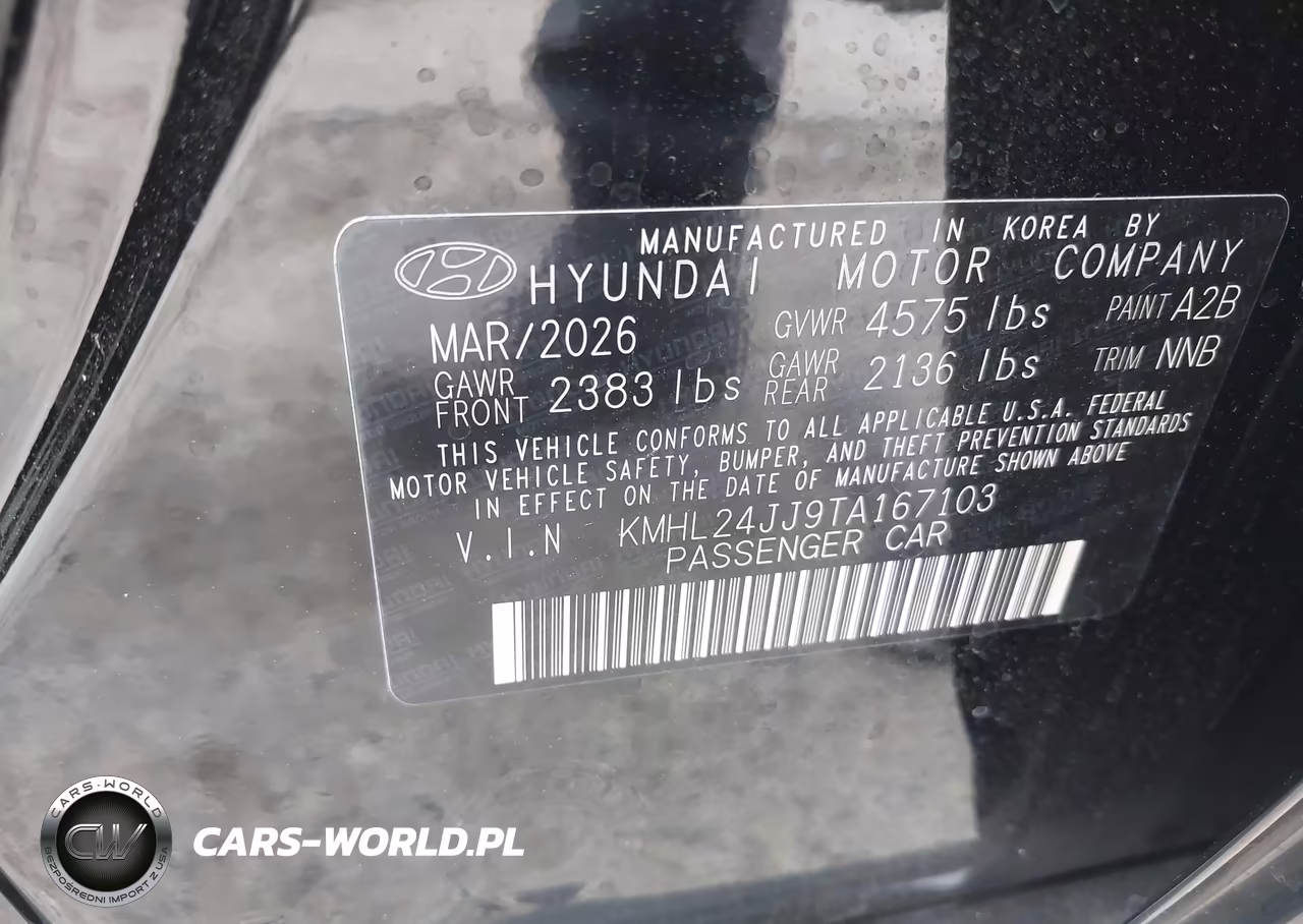 2026 Hyundai Sonata Hybrid Blue VIN:KMHL24JJ9TA167103 - 9