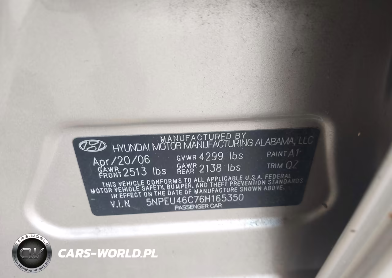 2006 Hyundai Sonata Gls VIN:5NPEU46C76H165350 - 9