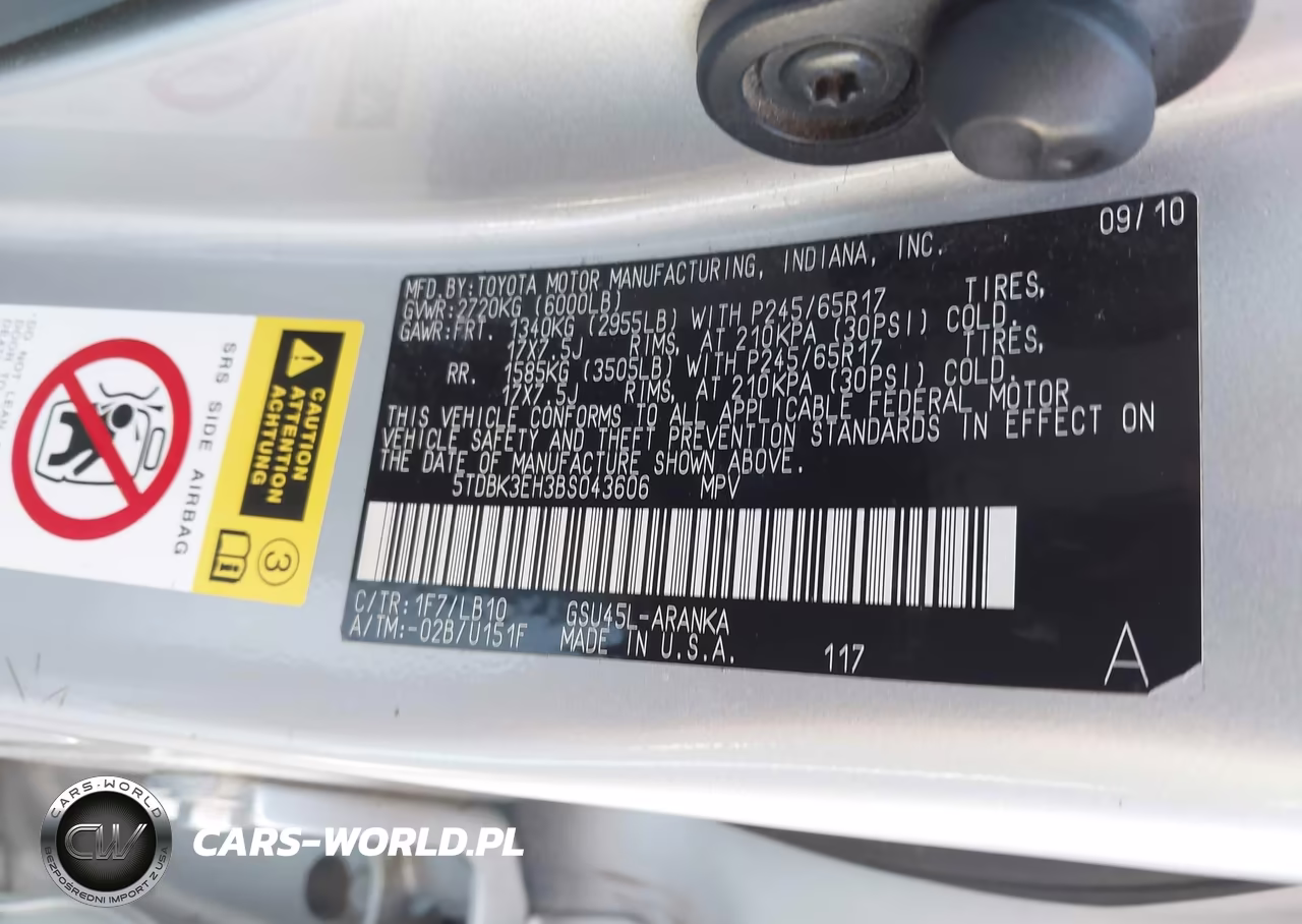2011 Toyota Highlander Se V6 VIN:5TDBK3EH3BS043606 - 9