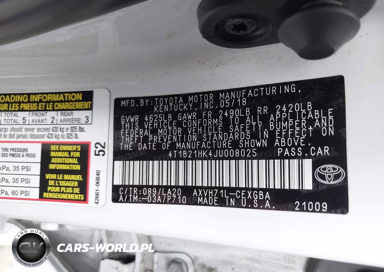 2018 Toyota Camry Hybrid Xle VIN:4T1B21HK4JU008025 - 9