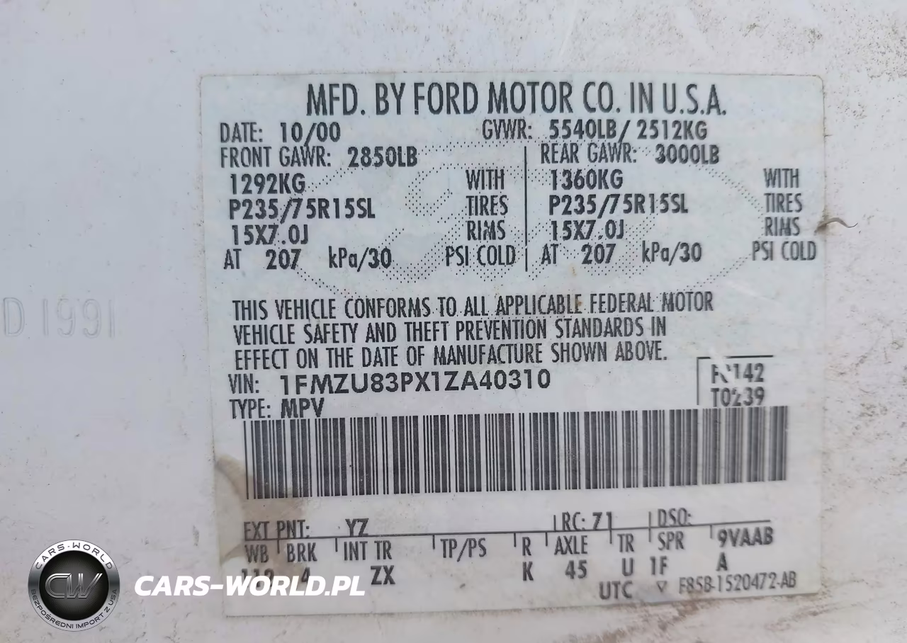 2001 Ford Explorer Xlt VIN:1FMZU83PX1ZA40310 - 9