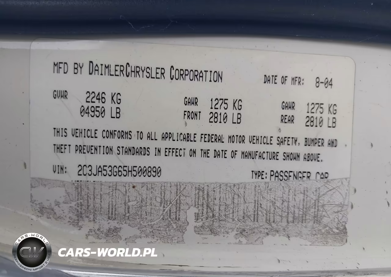 2005 Chrysler 300 Touring VIN:2C3JA53G65H500890 - 9
