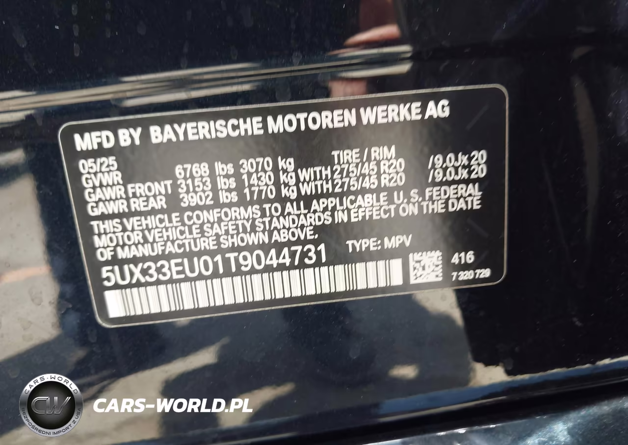 2026 BMW X5 M60I VIN:5UX33EU01T9044731 - 9