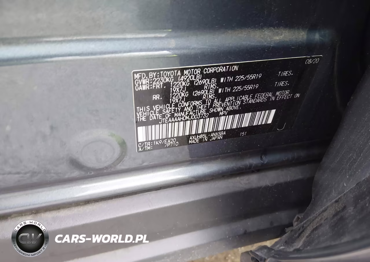 2021 Toyota Venza Limited VIN:JTEAAAAH0MJ003732 - 9
