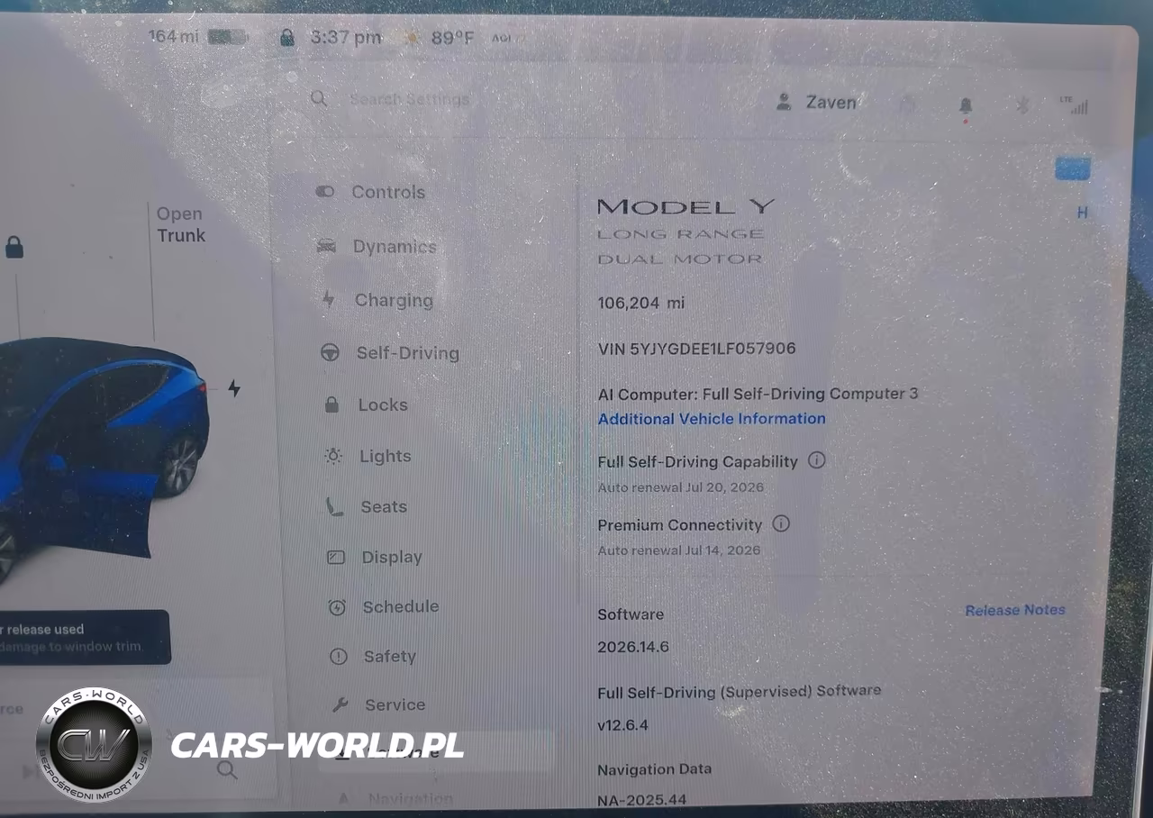 2020 Tesla Model Y Long Range Dual Motor All-Wheel Drive VIN:5YJYGDEE1LF057906 - 7