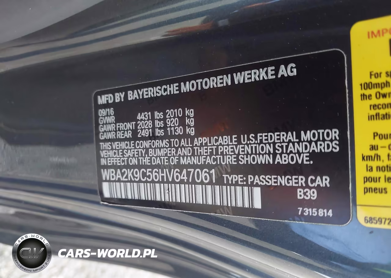 2017 BMW 230I VIN:WBA2K9C56HV647061 - 9