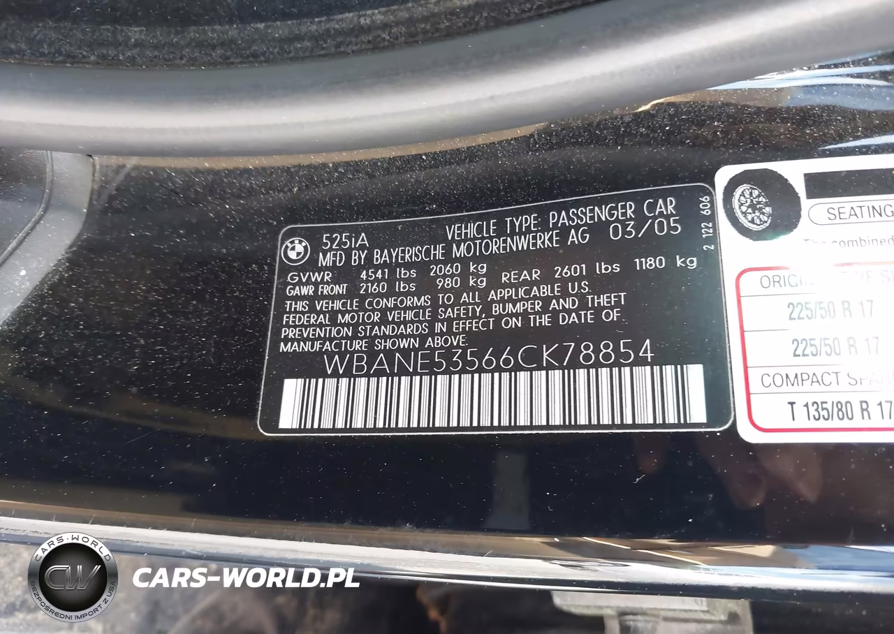 2006 BMW 525I VIN:WBANE53566CK78854 - 9
