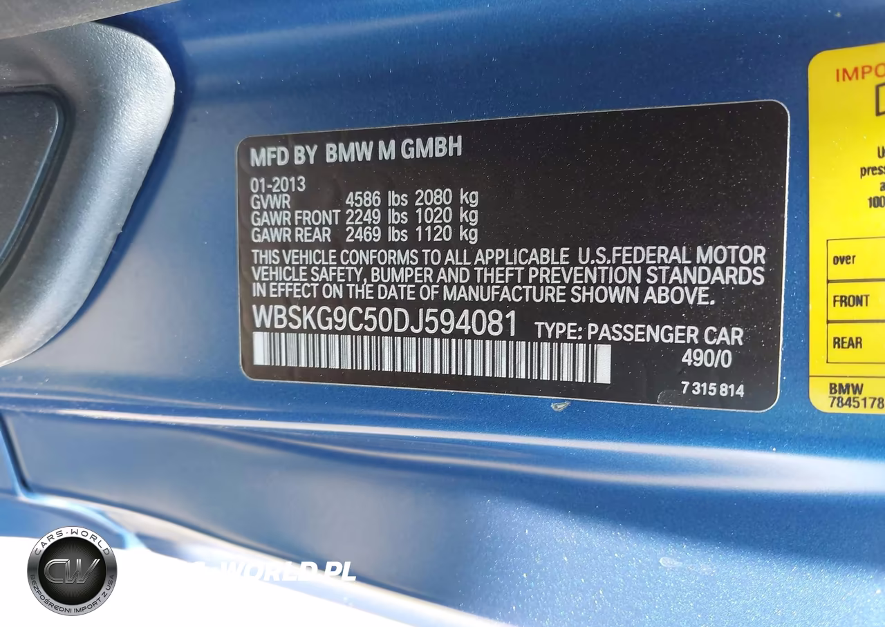 2013 BMW M3 VIN:WBSKG9C50DJ594081 - 9