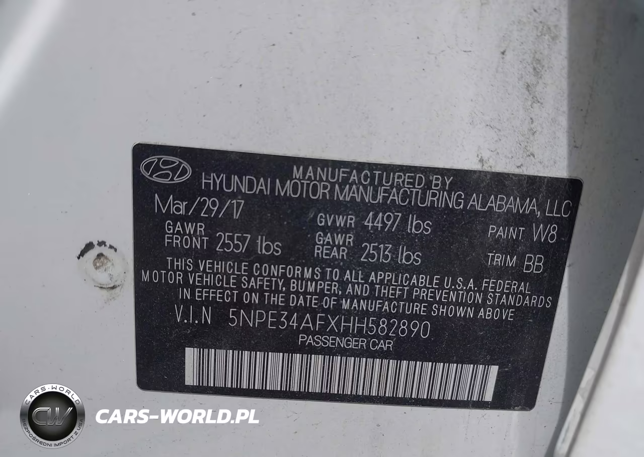 2017 Hyundai Sonata Sport VIN:5NPE34AFXHH582890 - 9