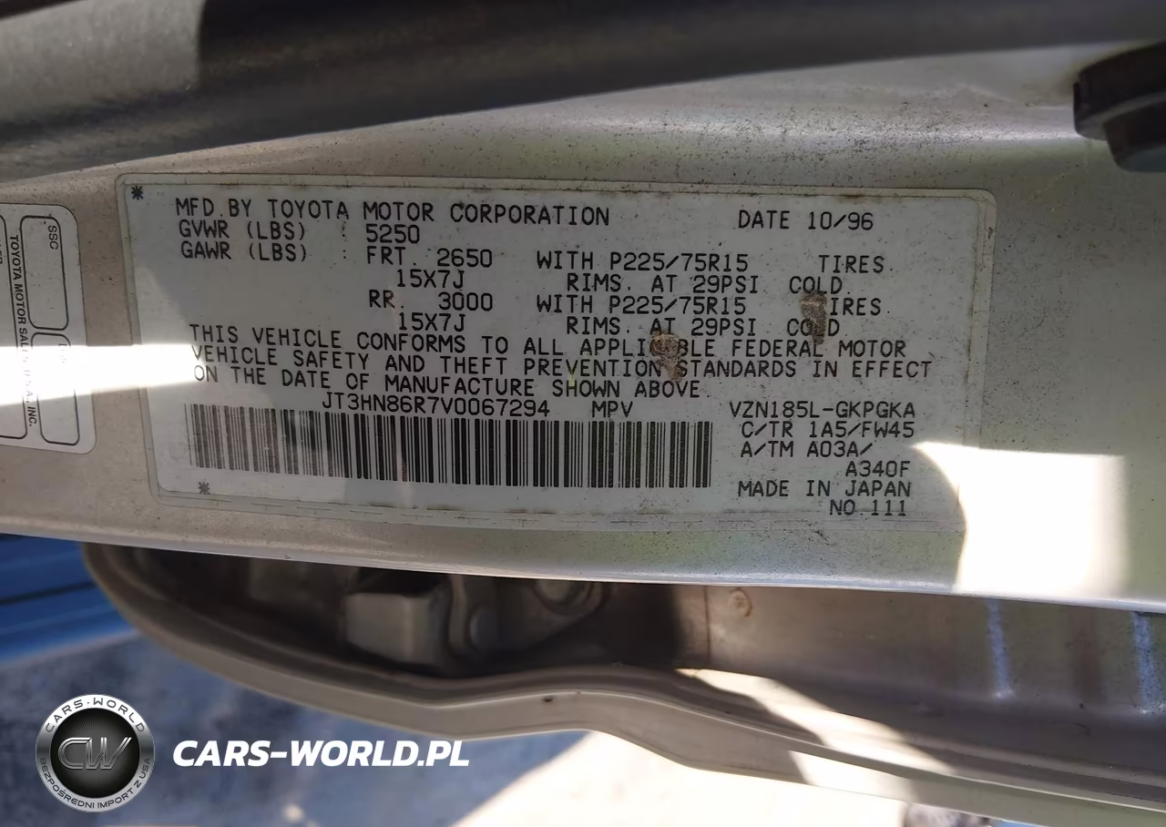 1997 Toyota 4Runner Sr5 V6 VIN:JT3HN86R7V0067294 - 9