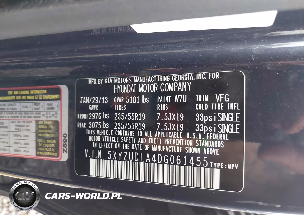 2013 Hyundai Santa Fe Sport 2.0T VIN:5XYZUDLA4DG061455 - 9