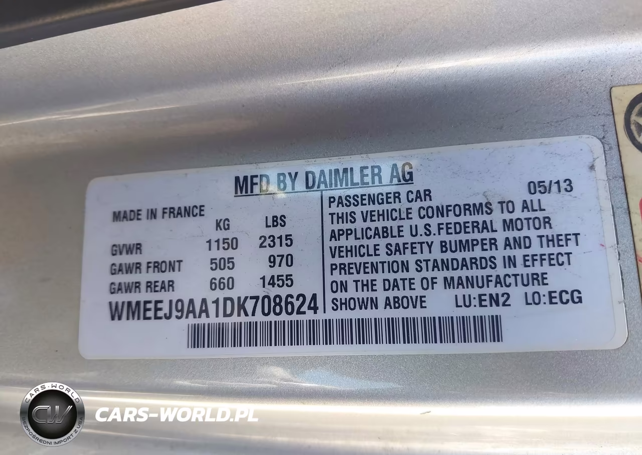 2013 Smart Fortwo Electric Drive Passion VIN:WMEEJ9AA1DK708624 - 9