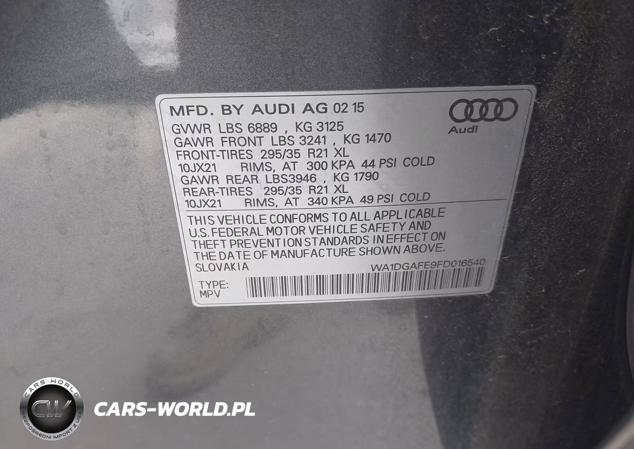 2015 Audi Q7 3.0T S Line Prestige VIN:WA1DGAFE9FD016540 - 9