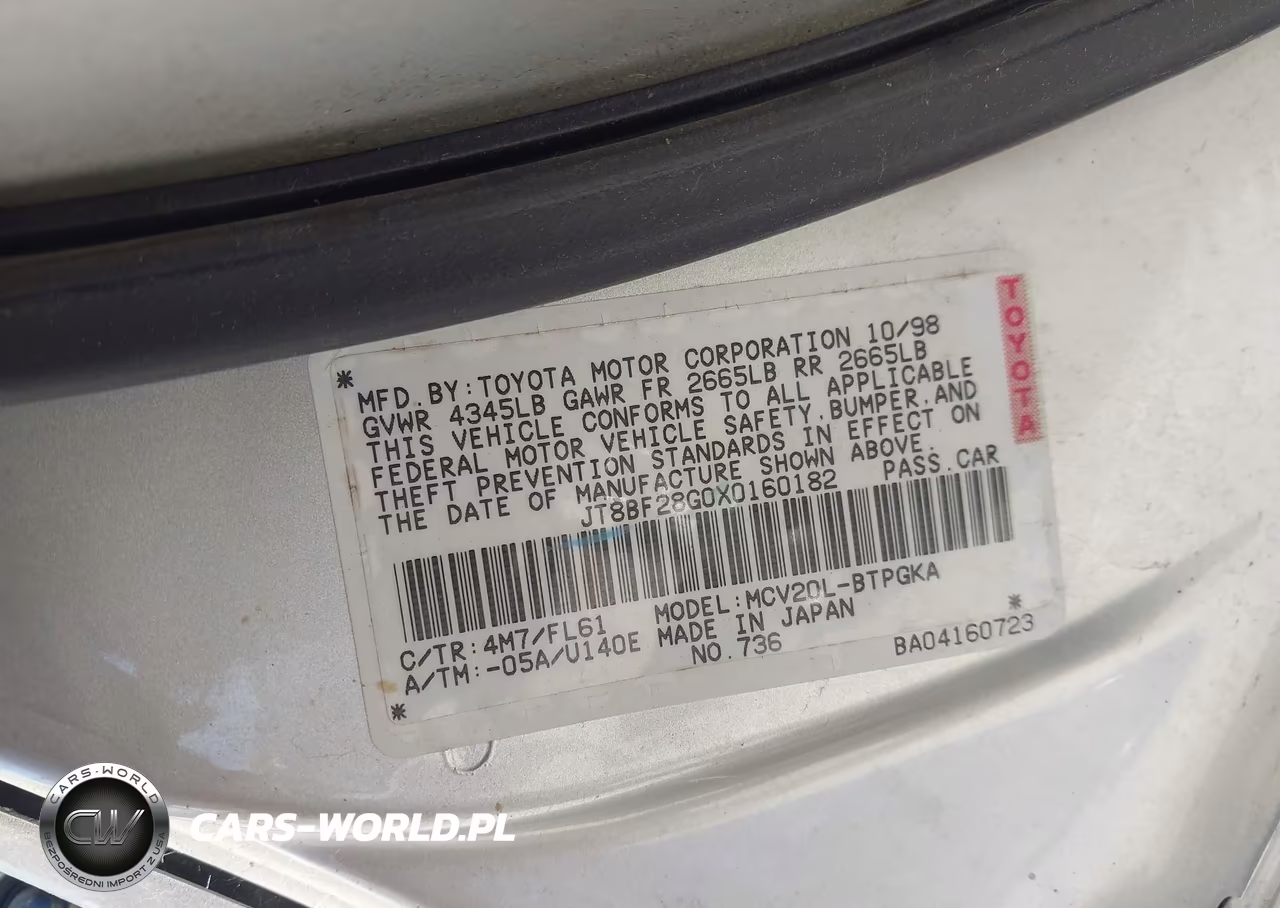 1999 Lexus Es 300 VIN:JT8BF28G0X0160182 - 9