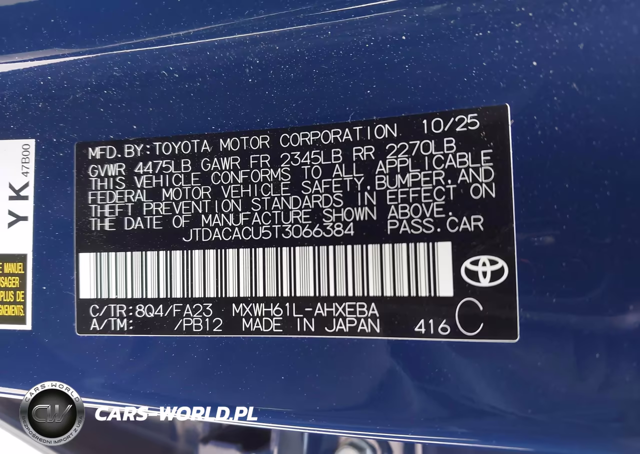 2026 Toyota Prius Plug-In Hybrid Se VIN:JTDACACU5T3066384 - 9