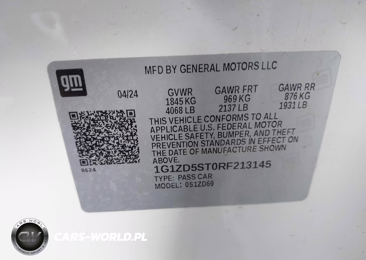 2024 Chevrolet Malibu Fwd 1Lt VIN:1G1ZD5ST0RF213145 - 9