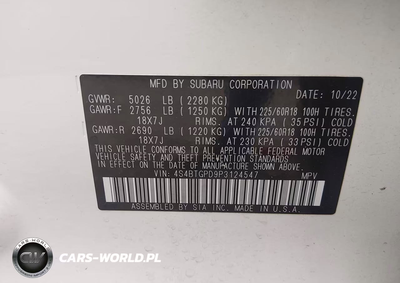 2023 Subaru Outback Touring Xt VIN:4S4BTGPD9P3124547 - 9
