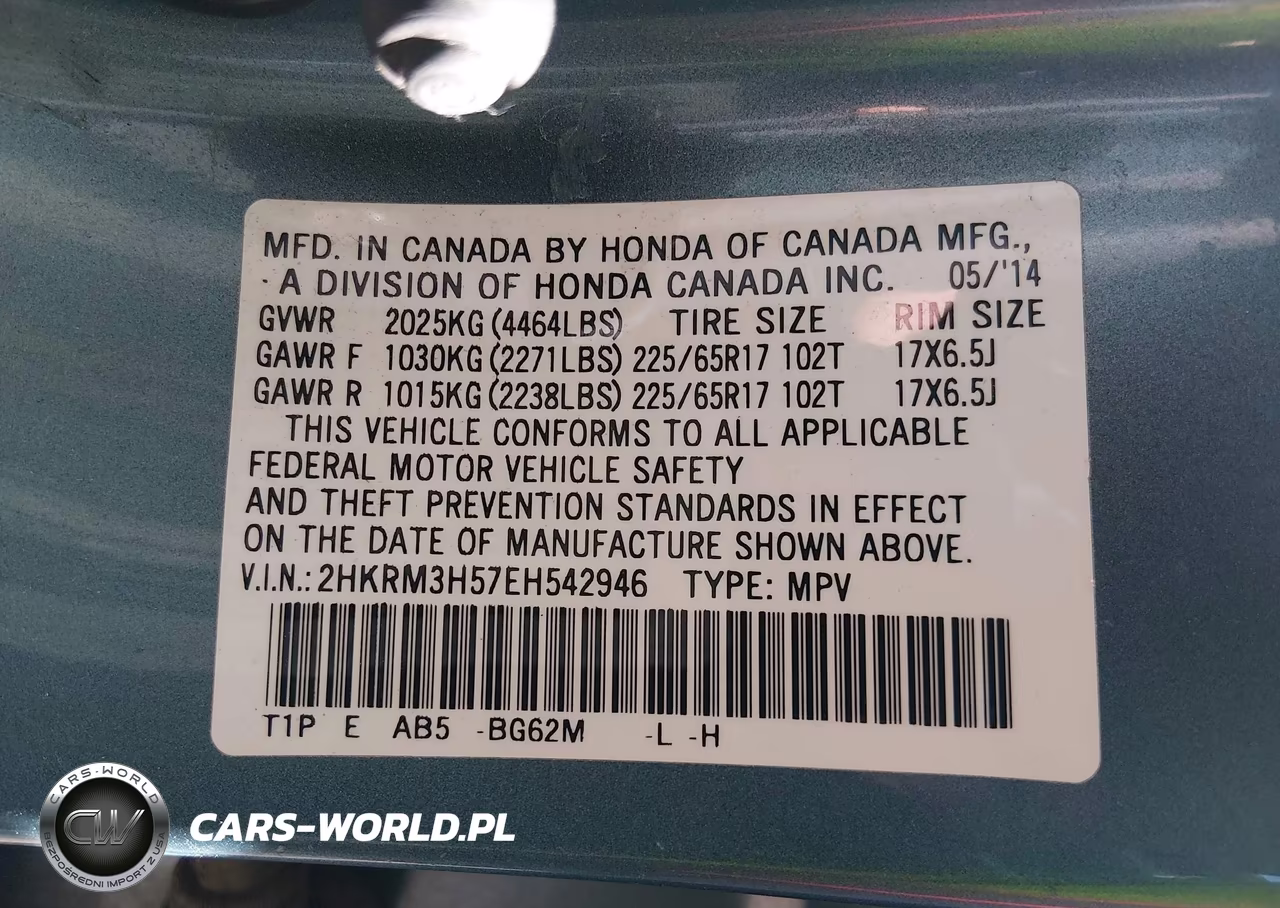 2014 Honda Cr-V Ex VIN:2HKRM3H57EH542946 - 9