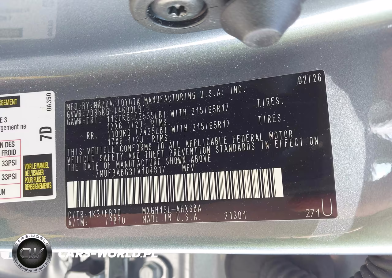 2026 Toyota Corolla Cross Hybrid Se VIN:7MUFBABG3TV104817 - 9