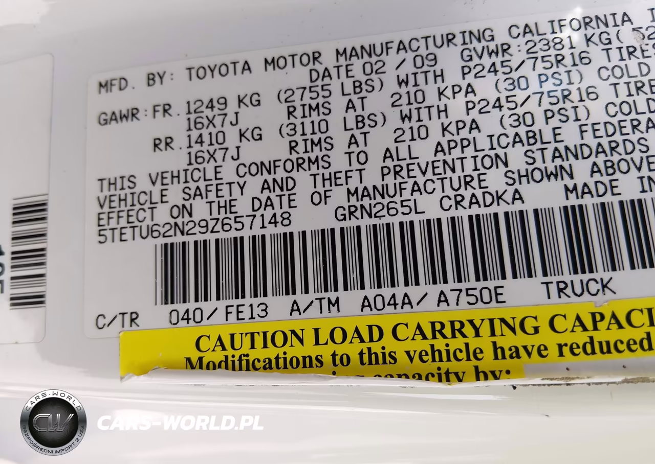 2009 Toyota Tacoma Prerunner V6 VIN:5TETU62N29Z657148 - 9