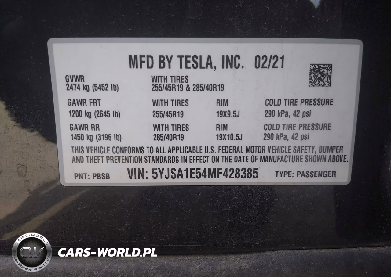 2021 Tesla Model S Long Range Dual Motor All-Wheel Drive VIN:5YJSA1E54MF428385 - 9