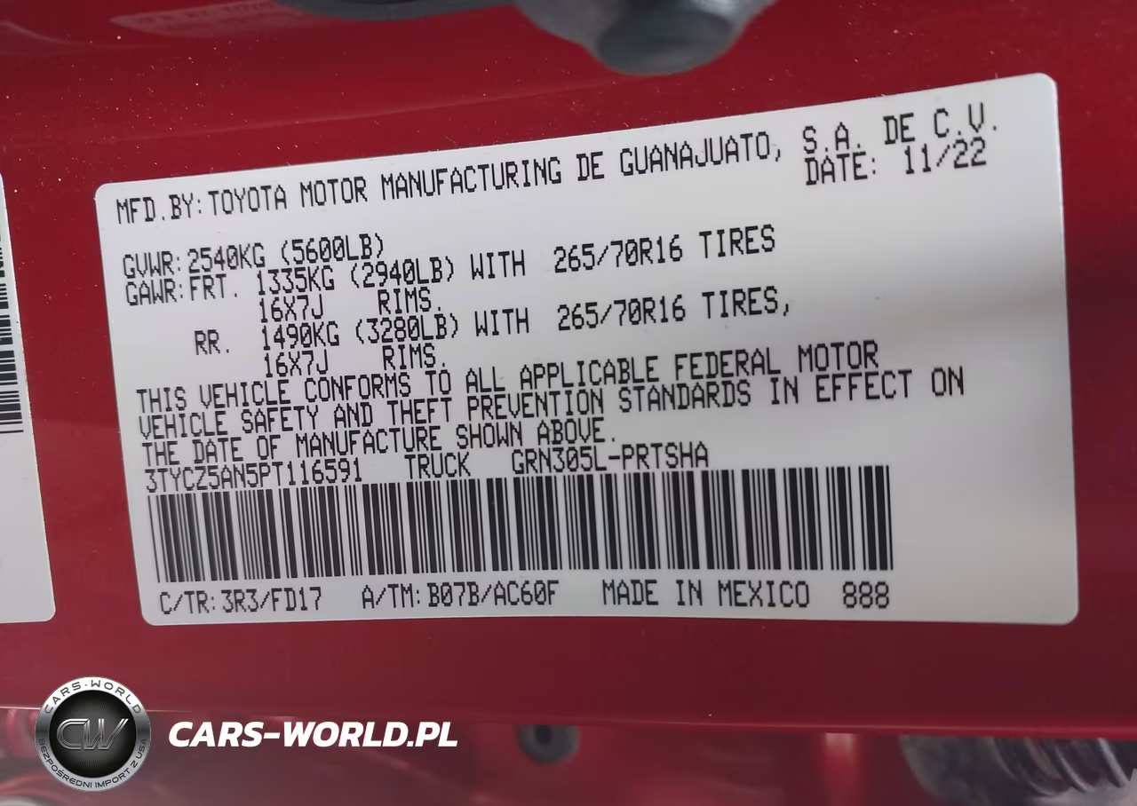 2023 Toyota Tacoma Sr V6-Sr5 V6-Trail Edition-Trd Off Road-Trd Pro-Trd Sport VIN:3TYCZ5AN5PT116591 - 9