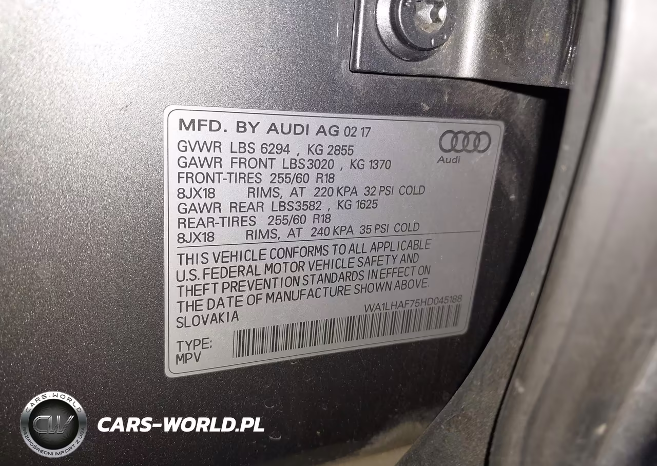 2017 Audi Q7 2.0T Premium VIN:WA1LHAF75HD045188 - 9
