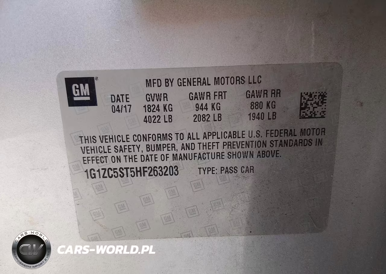 2017 Chevrolet Malibu 1Fl VIN:1G1ZC5ST5HF263203 - 9
