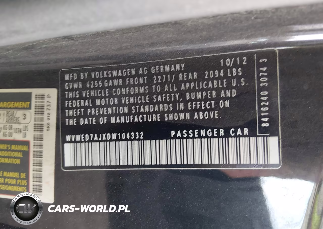 2013 Volkswagen Gti 2-Door VIN:WVWED7AJXDW104332 - 9