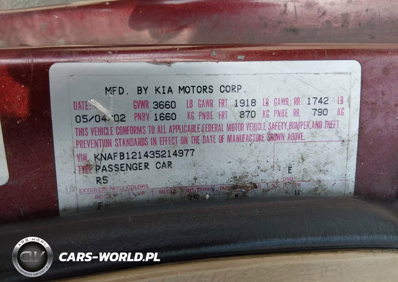 2003 Kia Spectra Ls VIN:KNAFB121435214977 - 9