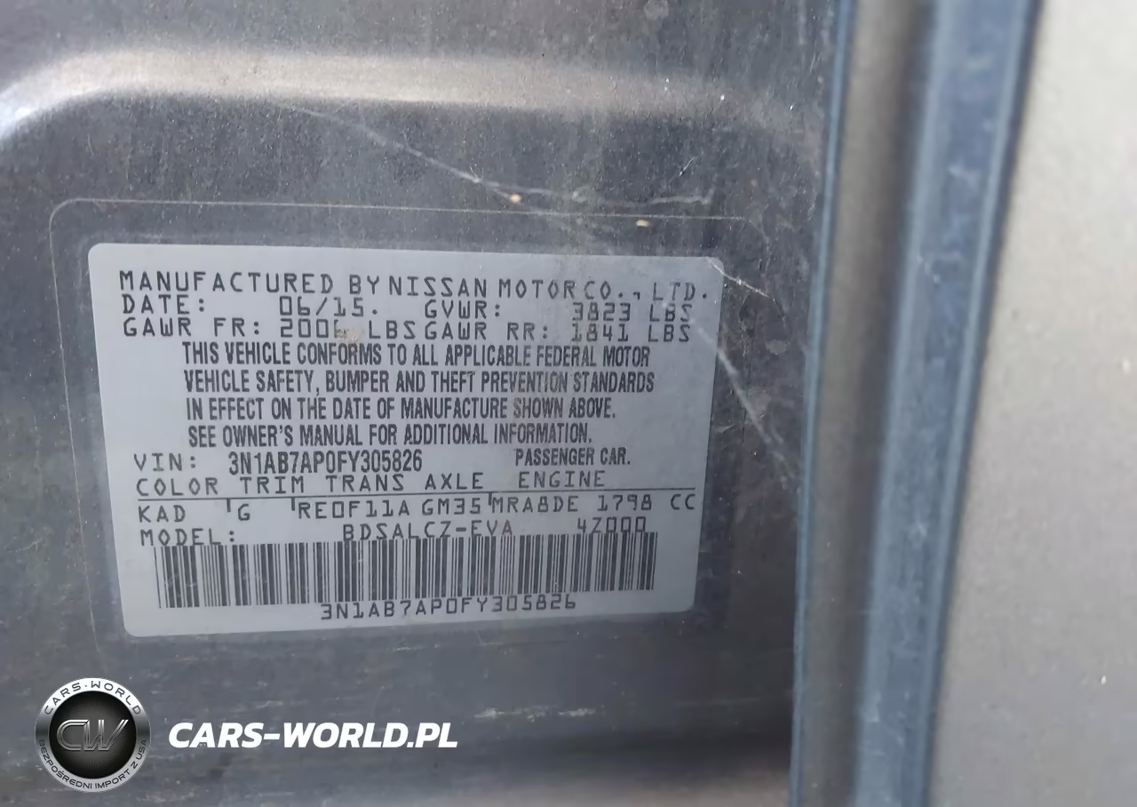 2015 Nissan Sentra S VIN:3N1AB7AP0FY305826 - 9