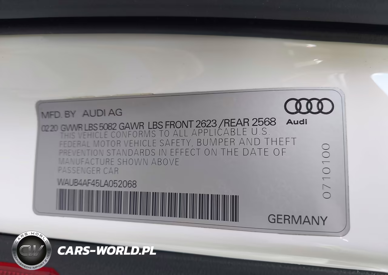 2020 Audi S4 Premium Plus Tfsi Quattro Tiptronic VIN:WAUB4AF45LA052068 - 9