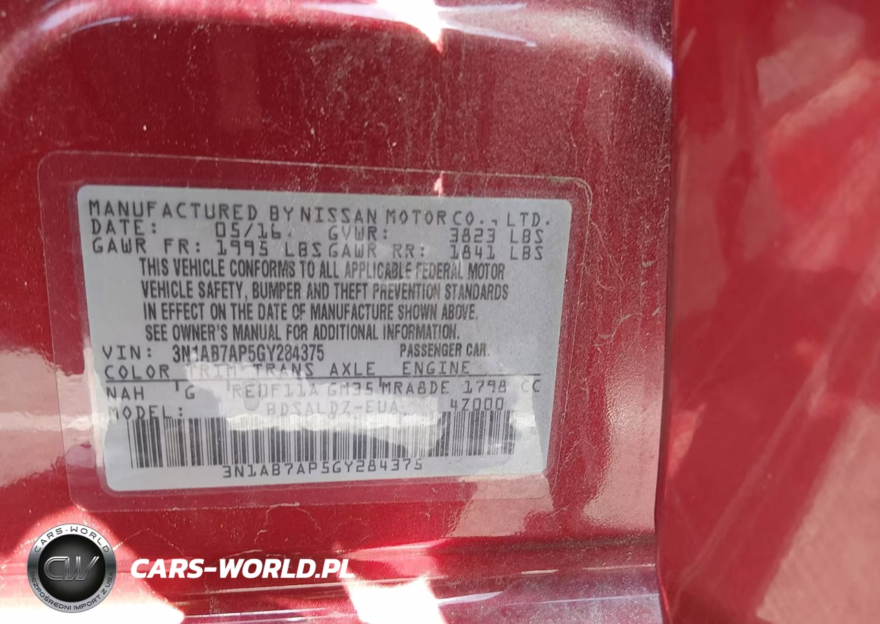 2016 Nissan Sentra Sv VIN:3N1AB7AP5GY284375 - 9
