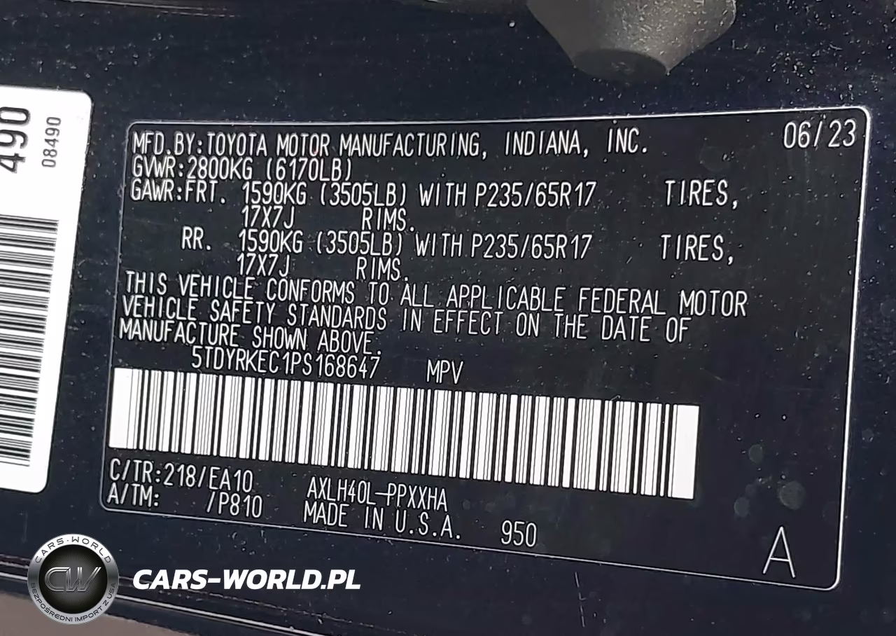 2023 Toyota Sienna Xle VIN:5TDYRKEC1PS168647 - 9