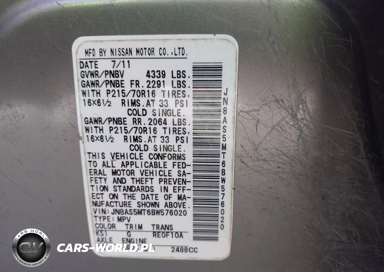 2011 Nissan Rogue S VIN:JN8AS5MT6BW576020 - 9
