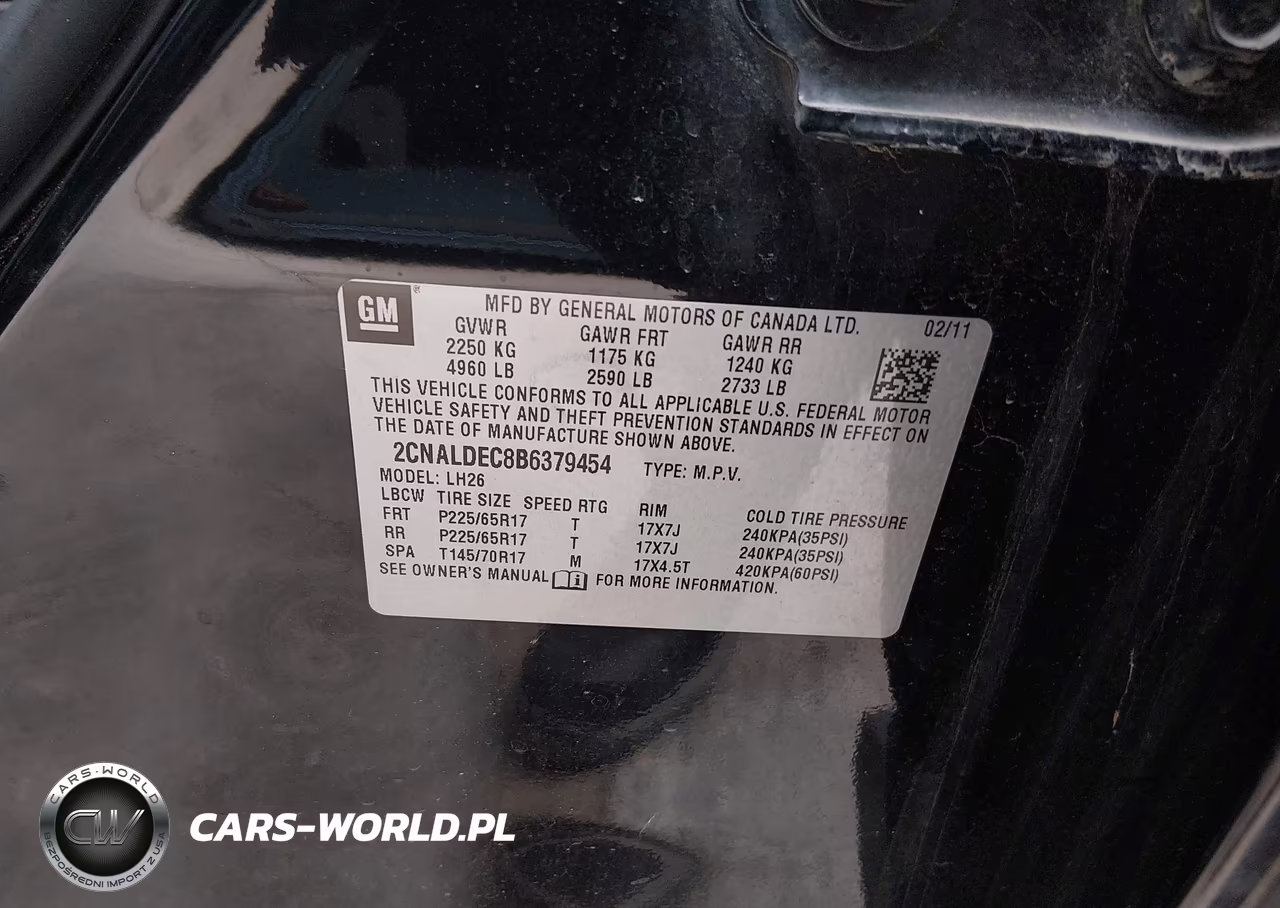 2011 Chevrolet Equinox Lt W-1Lt VIN:2CNALDEC8B6379454 - 9
