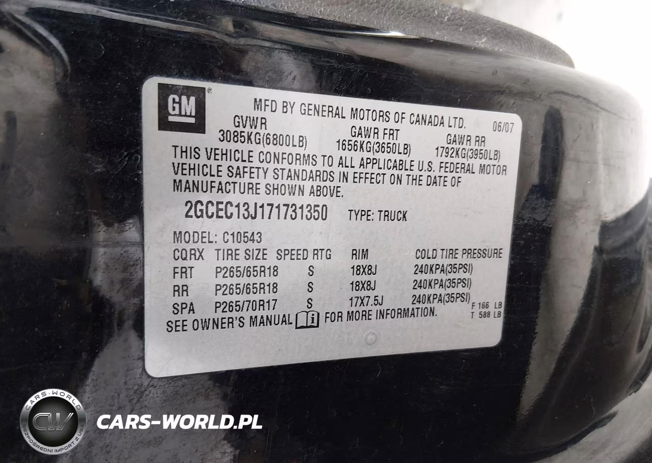 2007 Chevrolet Silverado 1500 Lt1 VIN:2GCEC13J171731350 - 9