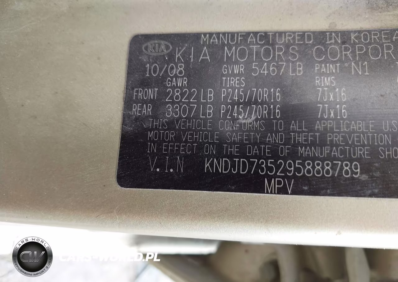 2009 Kia Sorento Lx Base VIN:KNDJD735295888789 - 8