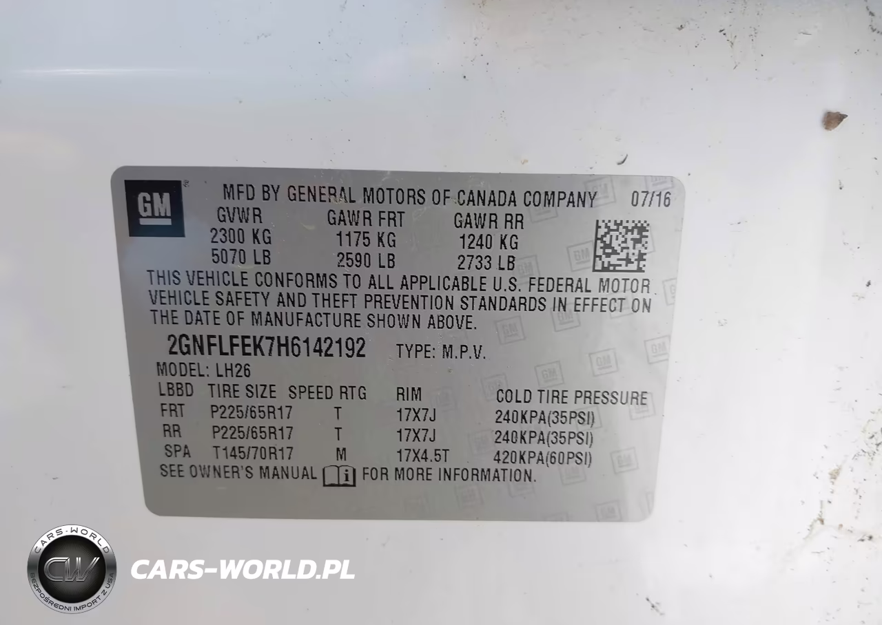 2017 Chevrolet Equinox Lt VIN:2GNFLFEK7H6142192 - 9