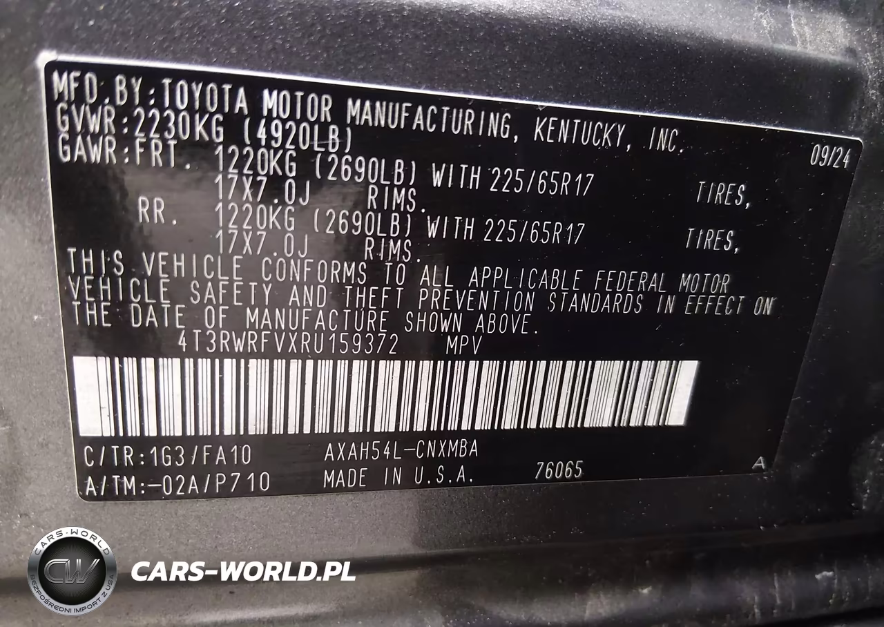 2024 Toyota Rav4 Hybrid Xle VIN:4T3RWRFVXRU159372 - 9