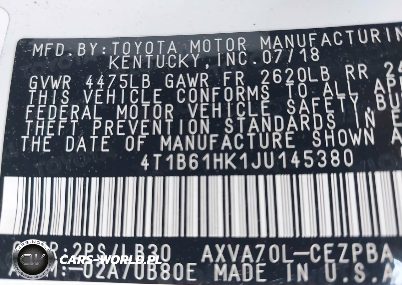 2018 Toyota Camry Xse VIN:4T1B61HK1JU145380 - 9