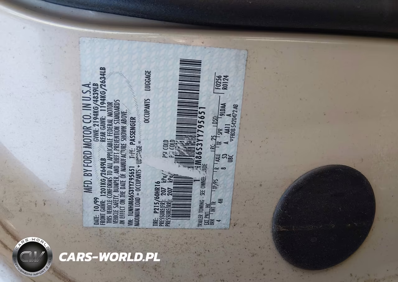 2000 Lincoln Ls V6 Auto-V6 Manual VIN:1LNHM86S3YY795651 - 9