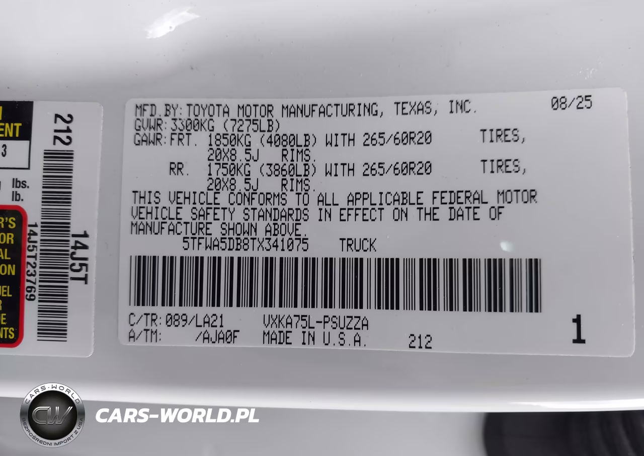 2026 Toyota Tundra Platinum Crewmax 5.5' Bed VIN:5TFWA5DB8TX341075 - 9