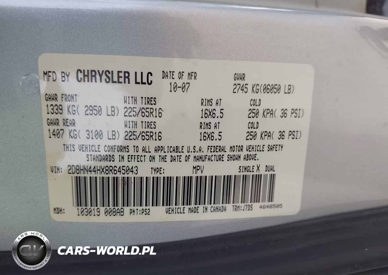 2008 Dodge Grand Caravan Se VIN:2D8HN44HX8R645043 - 9