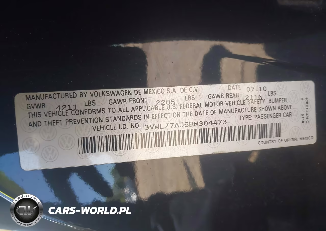 2011 Volkswagen Jetta 2.5L Sel VIN:3VWLZ7AJ5BM304473 - 9