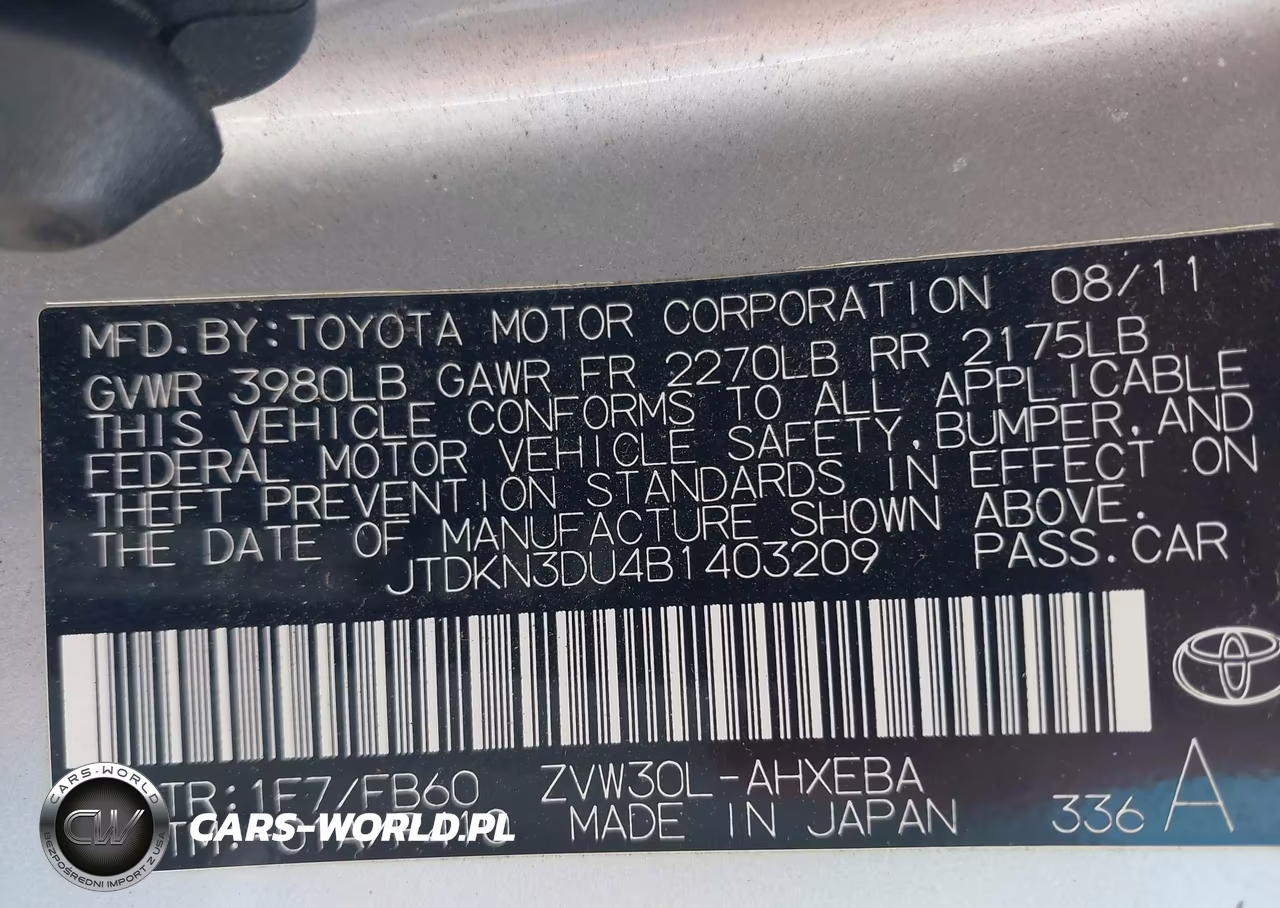 2011 Toyota Prius Three VIN:JTDKN3DU4B1403209 - 9