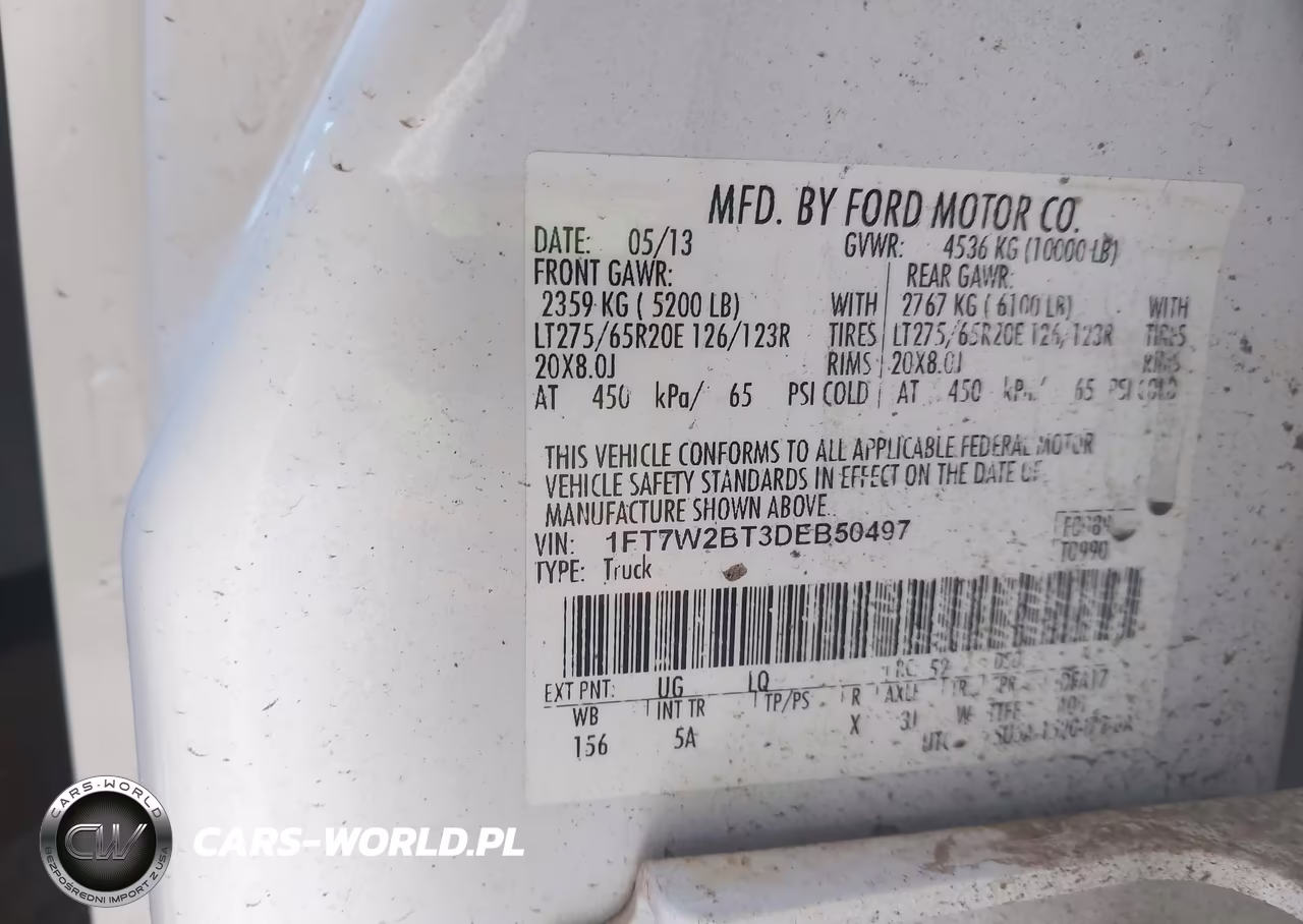 2013 Ford Super Duty F-250 Srw Platinum VIN:1FT7W2BT3DEB50497 - 9