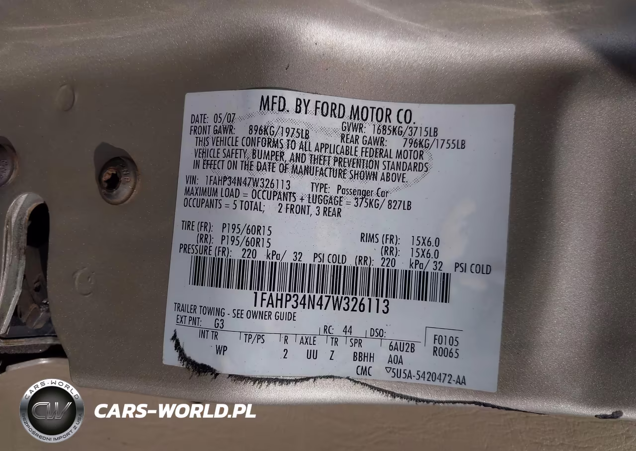 2007 Ford Focus S-Se-Ses VIN:1FAHP34N47W326113 - 9
